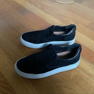 Via Spiga Black Slip On Sneakers